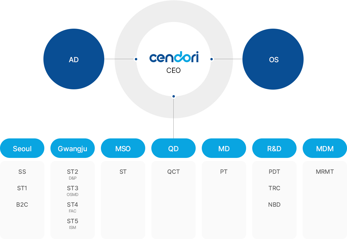 CENDORI organization chart